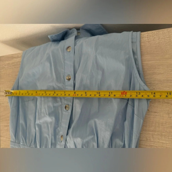 Anthropologie Maeve Asymmetrical Sleeveless Shirt Dress Preppy Boho NWT 2 - Picture 8 of 12